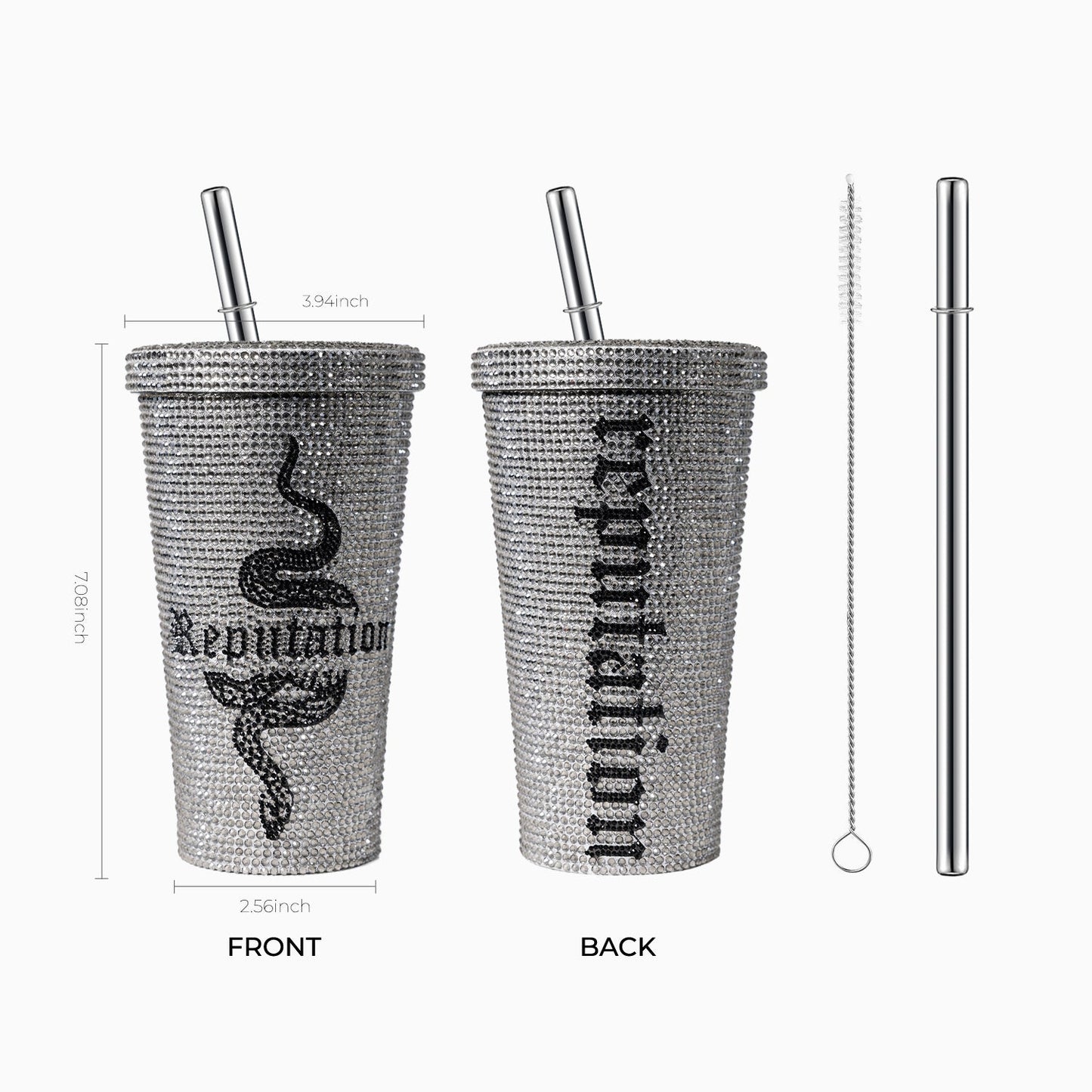 TS Bling Tumbler 16oz 【Reputation/1989/TTPD/Fearless/Lover/Midnight Edition】Double Wall Coffee Cup