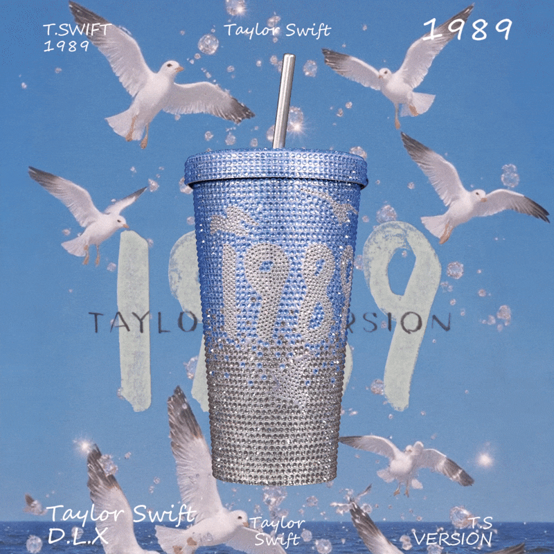 TS Bling Tumbler 16oz 【Reputation/1989/TTPD/Fearless/Lover/Midnight Edition】Double Wall Coffee Cup