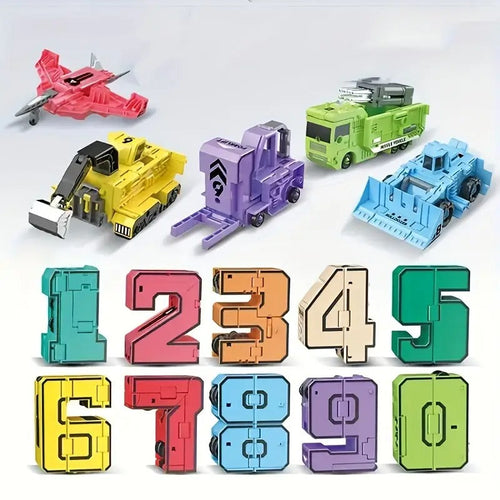 Transforming Number Robot Mech Warrior Set