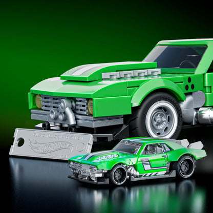 Mattel Brick Shop Hot Wheels Custom ’68 Camaro Building Toy Kit (289 Pieces), For Collectors