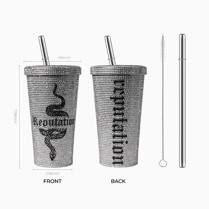 TS Bling Tumbler 16oz 【Reputation/1989/TTPD/Fearless/Lover/Midnight Edition】Double Wall Coffee Cup