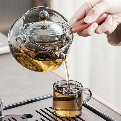 Glass Teapot Heat Resistant Tea Steeper Thickened Blooming Tea Maker Kettle