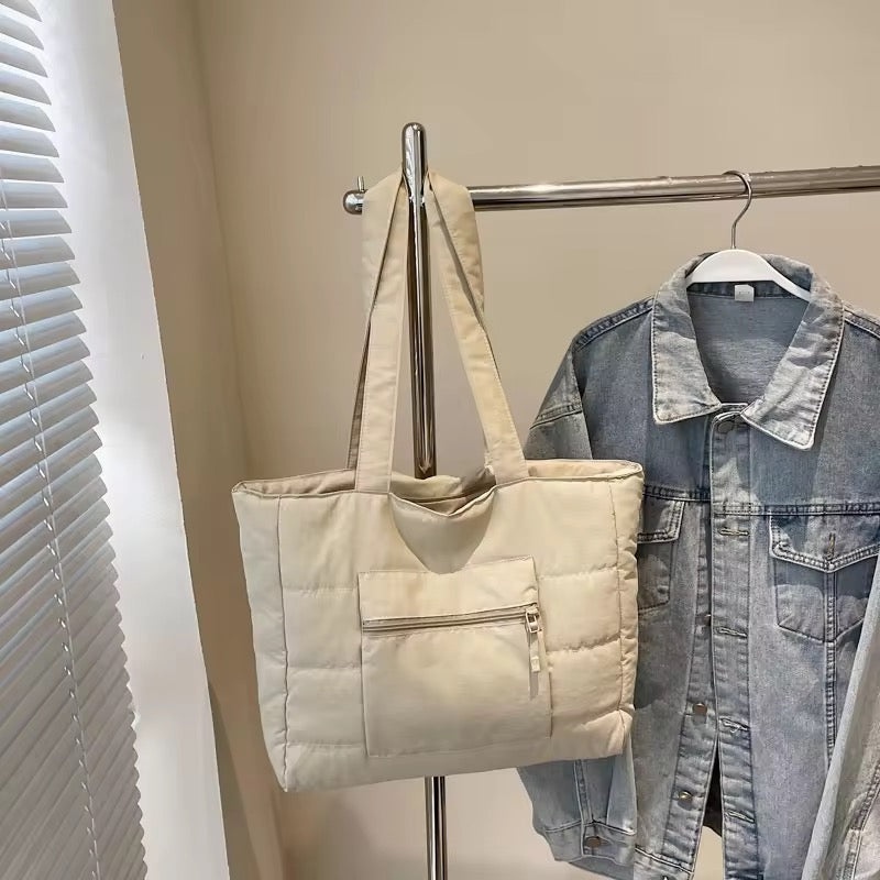 Blush Cloud Quilted Tote