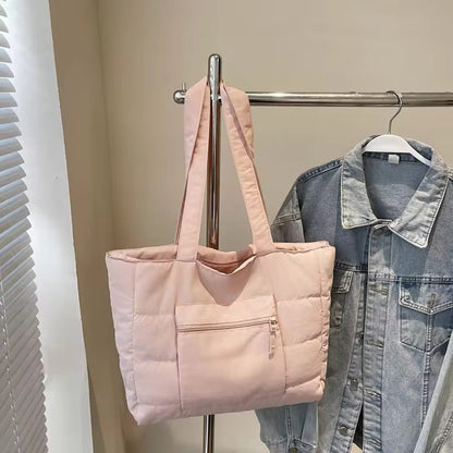 Blush Cloud Quilted Tote