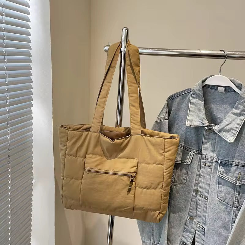 Blush Cloud Quilted Tote