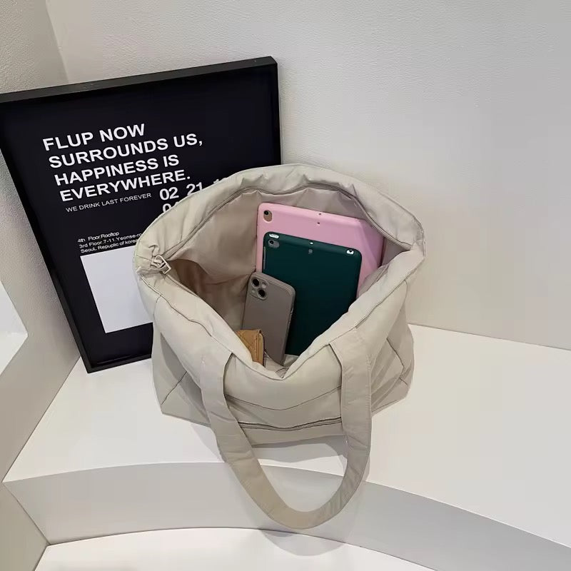 Blush Cloud Quilted Tote