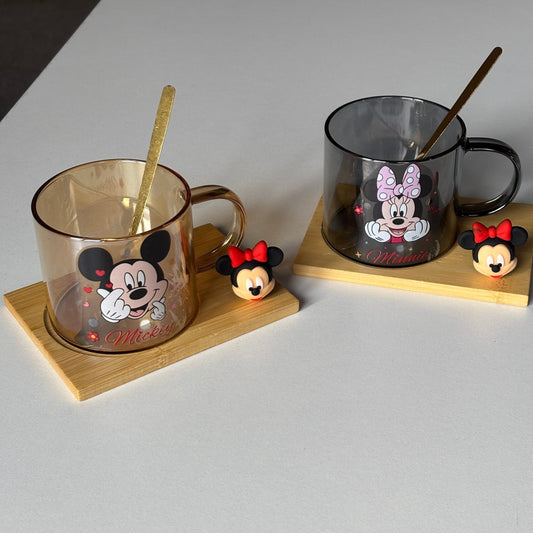 Mickey mug with tray and spoon