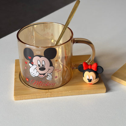 Mickey mug with tray and spoon