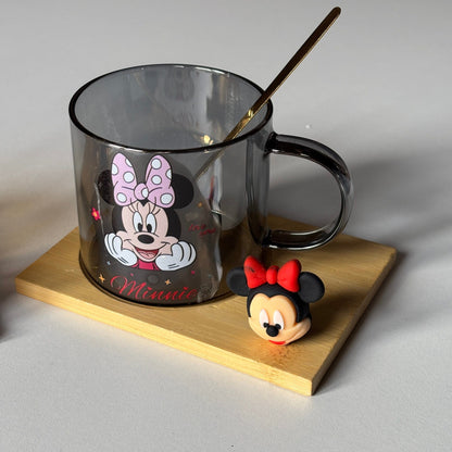 Mickey mug with tray and spoon