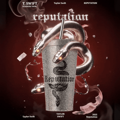 TS Bling Tumbler 16oz 【Reputation/1989/TTPD/Fearless/Lover/Midnight Edition】Double Wall Coffee Cup