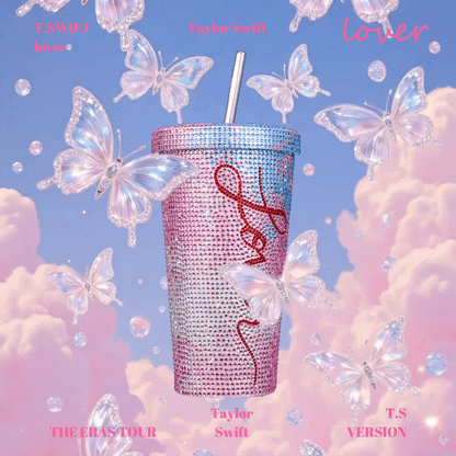 TS Bling Tumbler 16oz 【Reputation/1989/TTPD/Fearless/Lover/Midnight Edition】Double Wall Coffee Cup