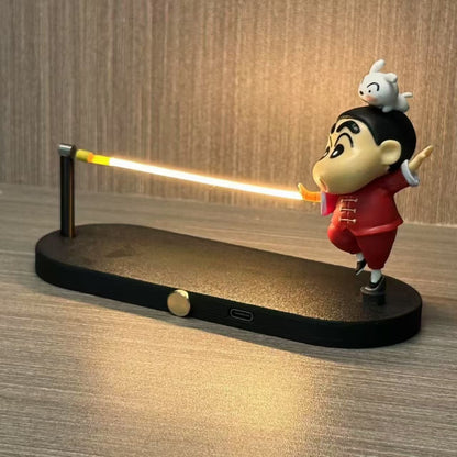 Crayon Shin-chan Floating Night Light with Warm Glow – Magnetic Suspension Desk Ornament