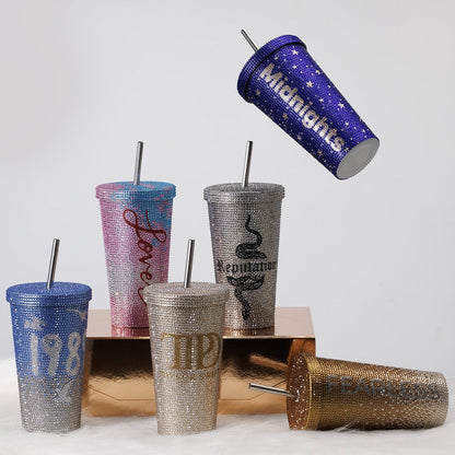TS Bling Tumbler 16oz 【Reputation/1989/TTPD/Fearless/Lover/Midnight Edition】Double Wall Coffee Cup