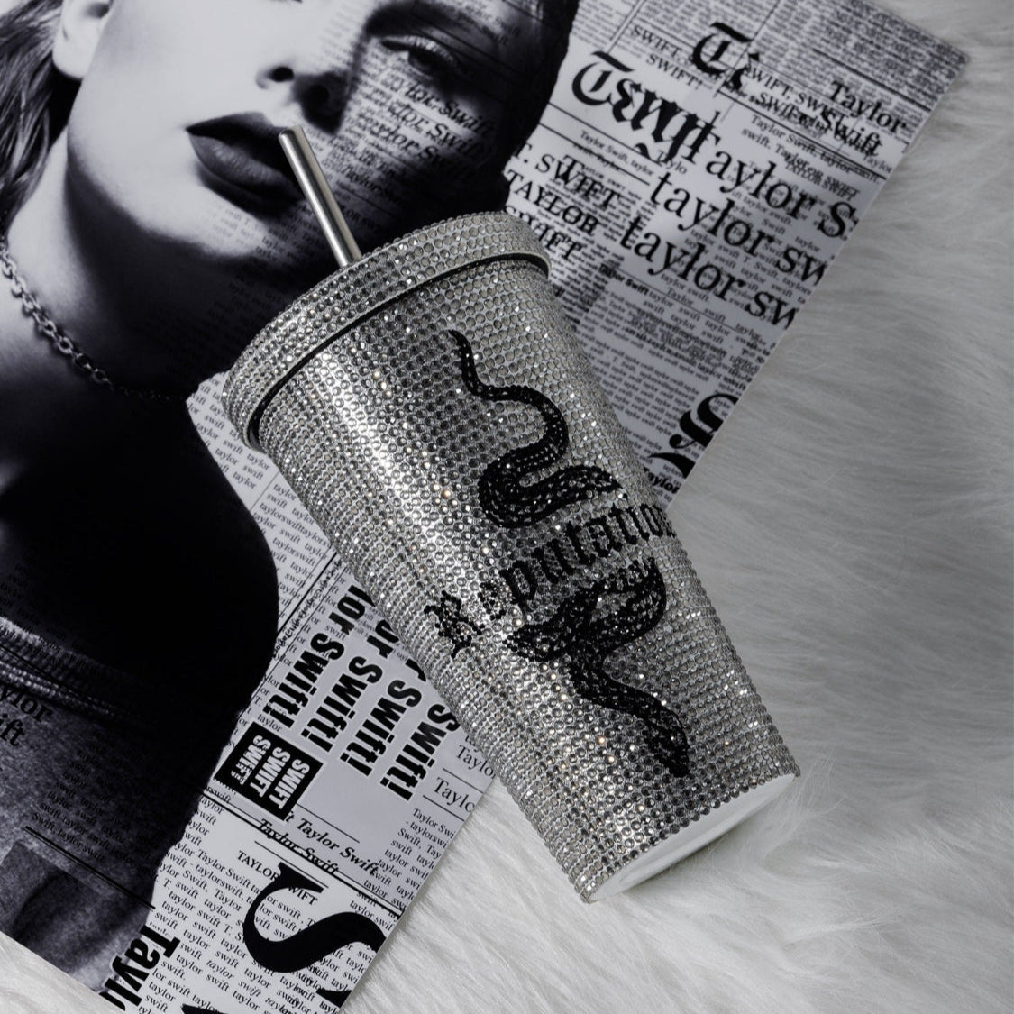 TS Bling Tumbler 16oz 【Reputation/1989/TTPD/Fearless/Lover/Midnight Edition】Double Wall Coffee Cup