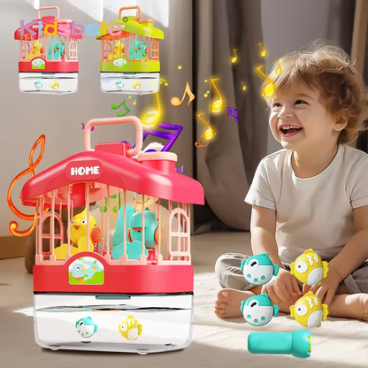 2in1 Bird Cage & Fish Tank With Light & Music