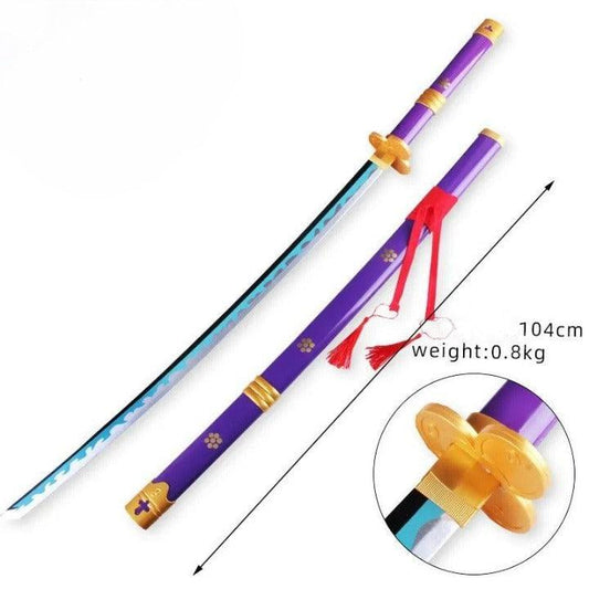 Zoro Enma Voilet Katana Sword - Wooden  (No COD Allowed On This Product) - Prepaid Orders Only