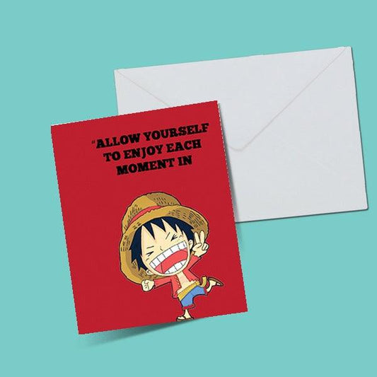 Luffy Red Greeting Card