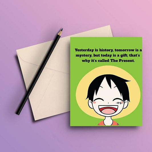 Luffy Green Greeting Card