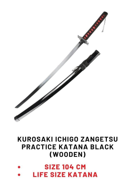 Kurosaki  Ichigo Ban Kai Nichirin Wooden Katana Sword - 104 cm - No COD Allowed On This Product - Prepaid Orders Only