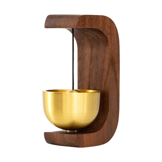 Maxbell Shopkeepers Bell for Door Opening Ornament for Entrance Coffee Shop Walnut Color