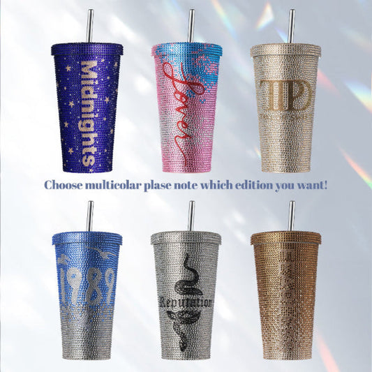 TS Bling Tumbler 16oz 【Reputation/1989/TTPD/Fearless/Lover/Midnight Edition】Double Wall Coffee Cup