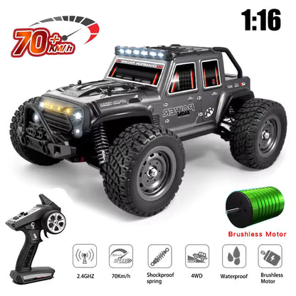 16103 RC Jeep 1/16 Scale 4WD High-Speed Off-Road Truck with LED Lights