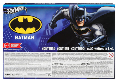 Hot Wheels 1:64 Scale Batman-Themed Toy Vehicles, Set Of 10