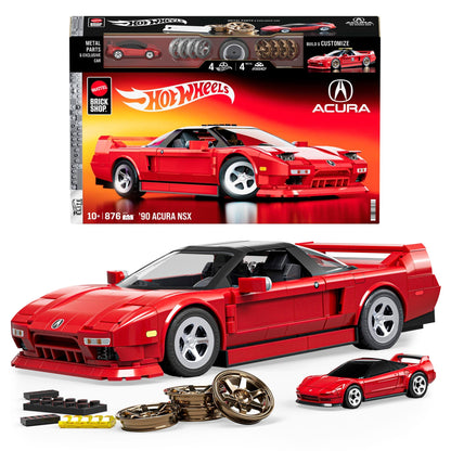 Mattel Brick Shop Hot Wheels ’90 Acura Nsx Building Toy (876 Pieces), For Collectors