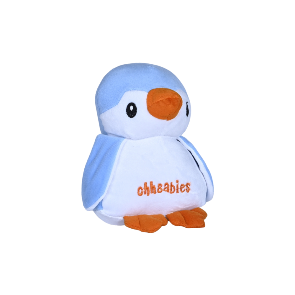Two Wheeler Child Safety Belt ( Black)  & Penguin Soft Toy (Blue) Combo