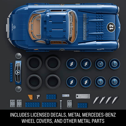 Mattel Brick Shop Hot Wheels Mercedes-Benz 300 SL Building Toy Kit (1600 Pieces), For Collectors