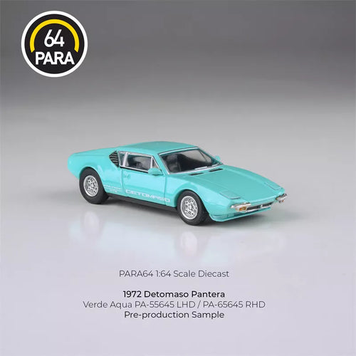 Para64 1972 de Tomaso Pantera verde aqua 1:64 Scale